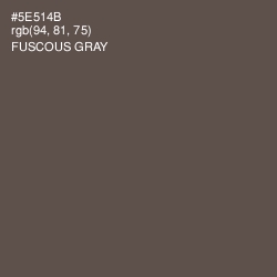 #5E514B - Fuscous Gray Color Image